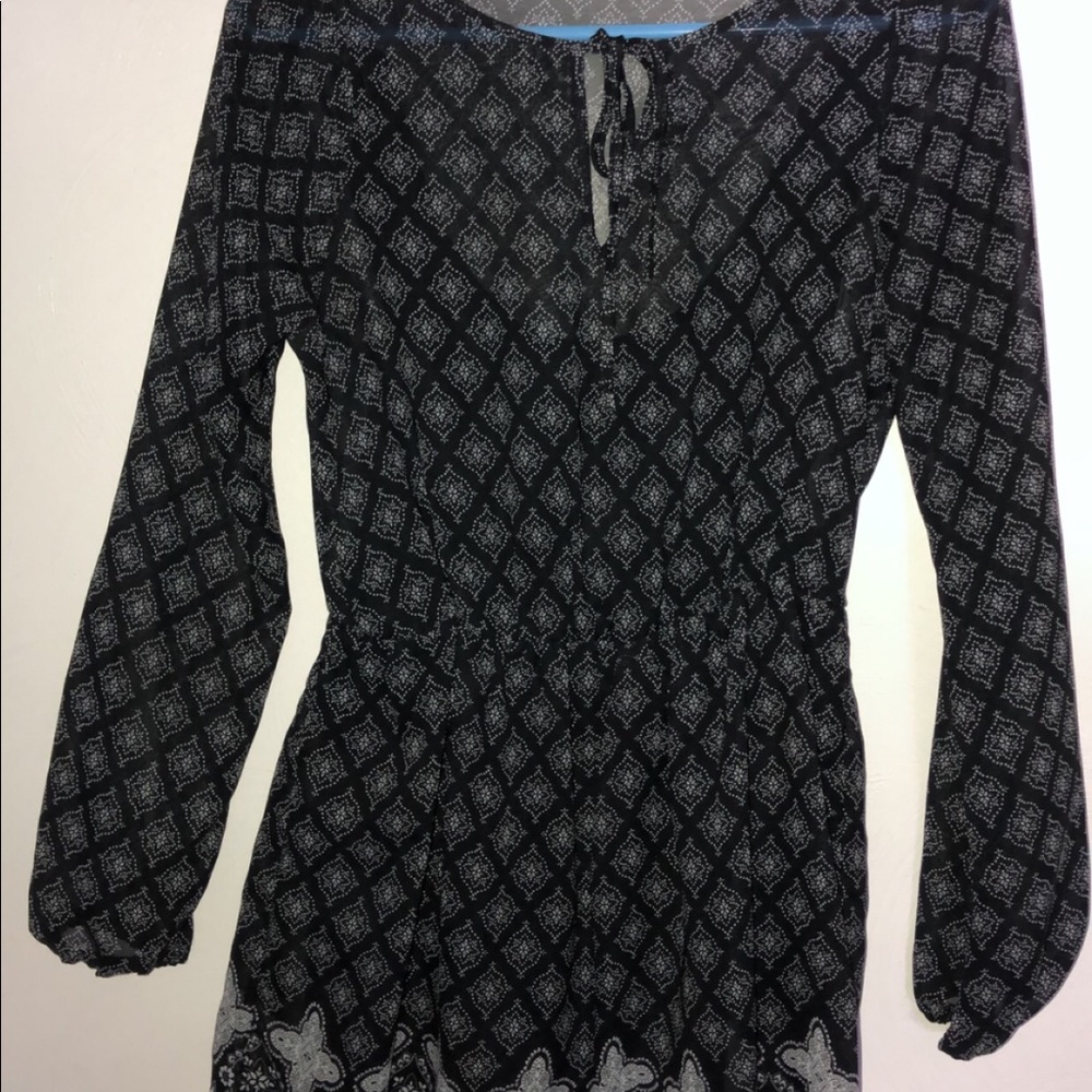 Black and White Patterned Romper